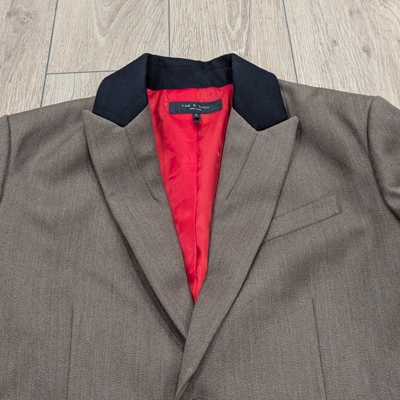 $1095 Mens rag & bone "Cambridge" Wool Blend Coat Gray LargeDescription - Picture 2 of 8